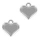 Metal charm Heart 12x11mm Antique silver